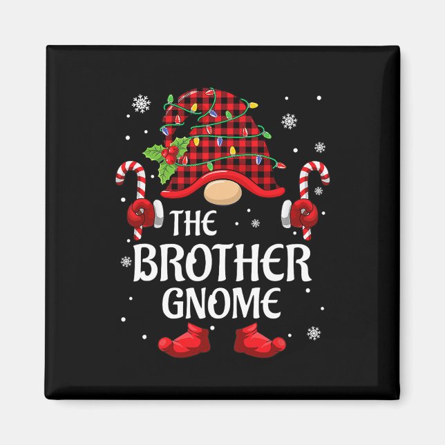 Aimant Brother Gnome Correspondant Noël PJS Pour La Famil (Devant)
