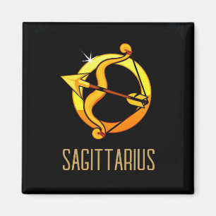 Aimant Brown et or Sagittarius signe zodiaque noir