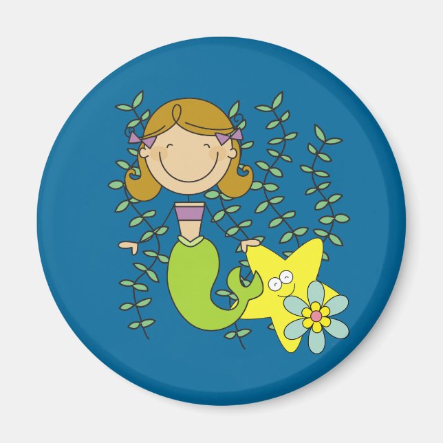 Aimant Brown Haired Mermaid (Devant)