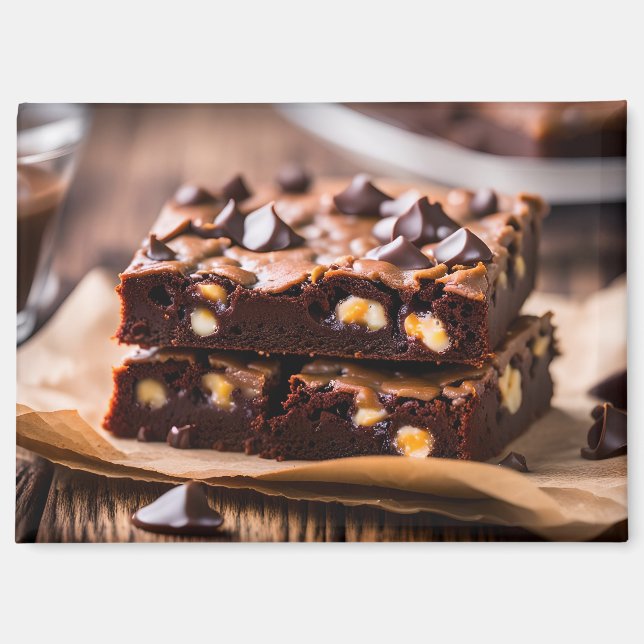 Aimant Brownies aux pépites de chocolat (Recto)