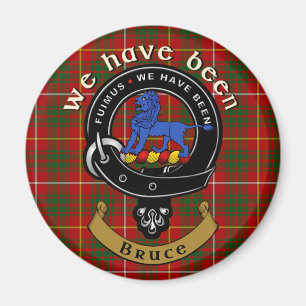 Aimant Bruce Clan Badge & Tartan