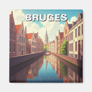 Aimant Bruges Belgique Voyage Souvenir
