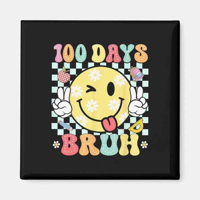 Aimant Bruh 100 Jours De Souris Funny Smile Face 100ème J (Devant)