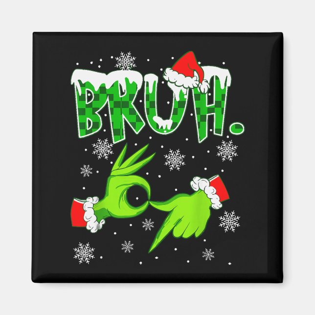 Aimant Bruh 67 Six Seven 6 7 Mème Noël Drôle Gen Z S (Devant)