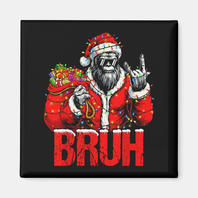 Aimant Bruh Bigfoot Christmas Funny Sasquatch Xmas For Me (Devant)