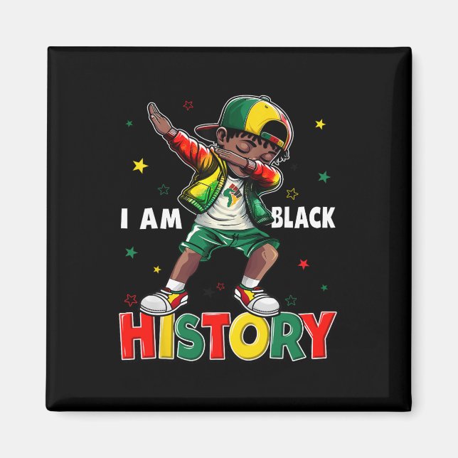 Aimant Bruh C'est le Mois de l'Histoire des Noirs Dabbing (Devant)