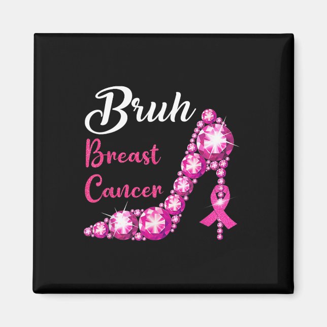 Aimant Bruh Conscience du cancer du sein rose hauts talon (Devant)