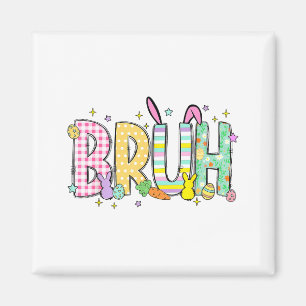 Aimant Bruh Drôle Lapin Lapin Oeufs Joyeuses Pâques Tenda