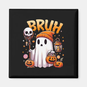 Aimant Bruh Ghost Halloween mignon Ghost Tricot Ou Traite