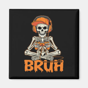 Aimant Bruh Halloween garçons enfants homme squelette vid