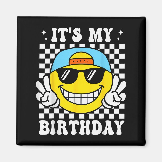 Aimant Bruh It's My Birthday Peace Sign Smile Birthday Fo (Devant)