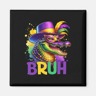 Aimant Bruh Mardi Gras Ados Garçons Enfants Alligator Mar