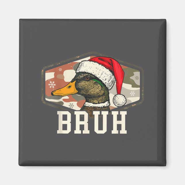 Aimant Bruh Santa Duck Hunting Camo Hat Men Women Kids Xm (Devant)