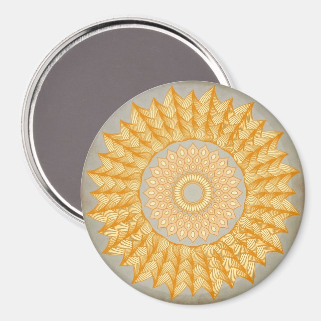 Aimant Brûlage De La Ceinture De Feu Mandala (Recto/Verso)
