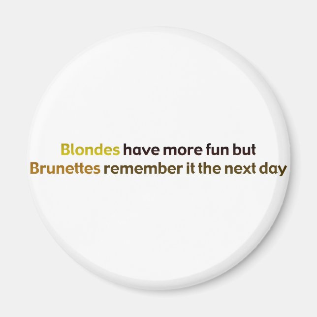 Aimant Brunettes&BlondesBumperStik (Devant)