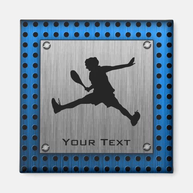 Aimant Brushed aluminum look tennis (Devant)