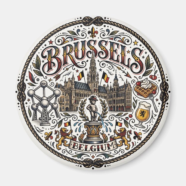 Aimant Bruxelles Belgique (Devant)