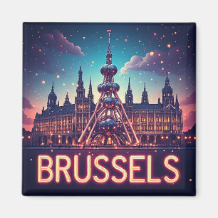 Aimant 🧲 Bruxelles Belgique Cadeau de vacances d'Europe 