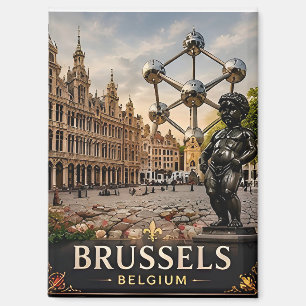 Aimant 🧲 Bruxelles Belgique Vacances Mémoire À Se Souven