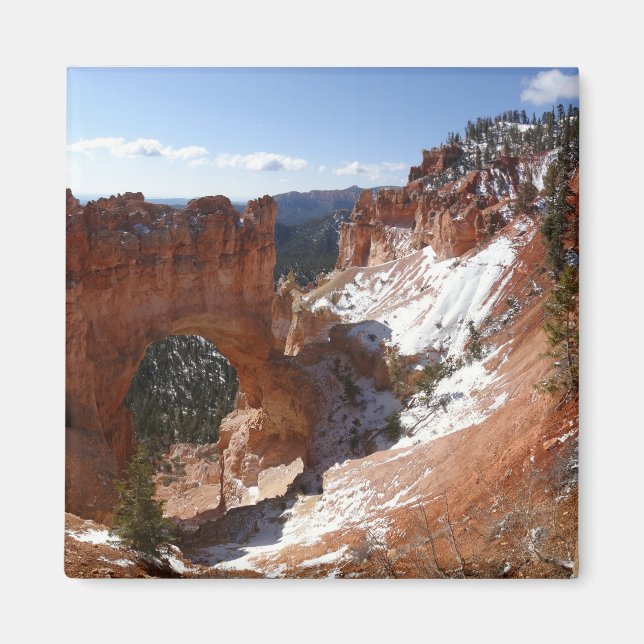 Aimant Bryce Canyon Pont naturel Paysage neigeux Photo (Devant)