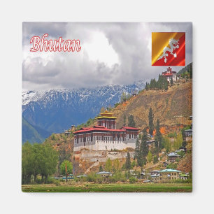 Aimant BT - Bhoutan - Le Dzong dans la vallée du Paro