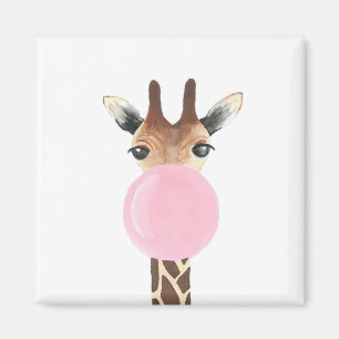 Aimant Bubblegum de soufflement de girafe