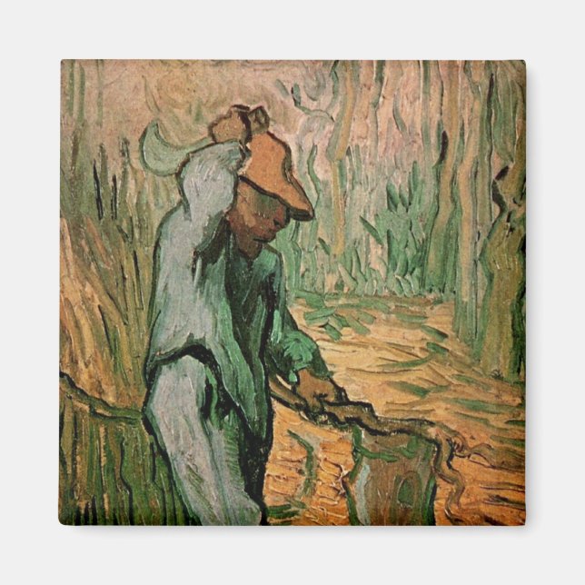 Aimant Bûcheron (d'après Millet) par Vincent van Gogh (Devant)