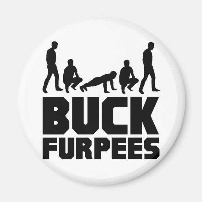 Aimant Buck Furpees — Burpees Fitness (Devant)