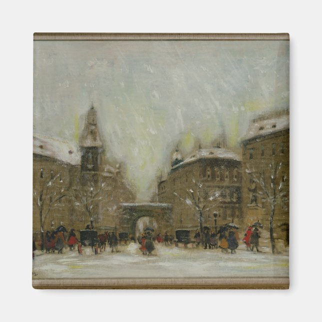 Aimant Budapest dans la neige (Devant)