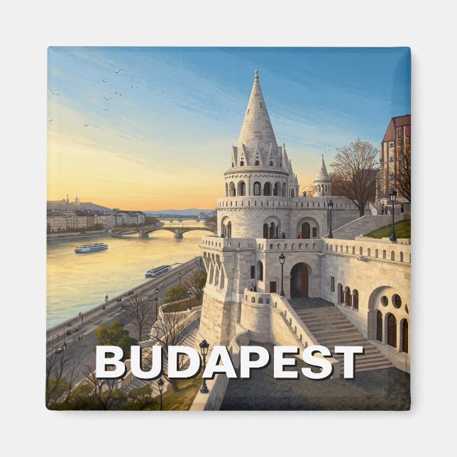 Aimant Budapest Hongrie Pêcheur du Bastion Voyage (Devant)