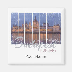 Aimant Budapest Parlement Hongrie Panorama Vintage