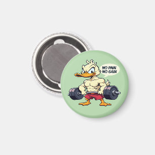 Aimant Buff Duck No Pain No Gain Gym Entraînement Cartoon