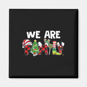 Aimant Buffalo Plaid We Are Family Christmas 2023 Funny E