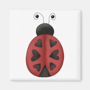 Aimant Buggin vous · Coeurs de coccinelle