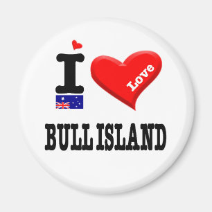 Aimant BULL ISLAND - I Love