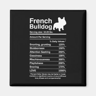 Aimant Bulldog Fun Nutrition Fun Frenchie Lover