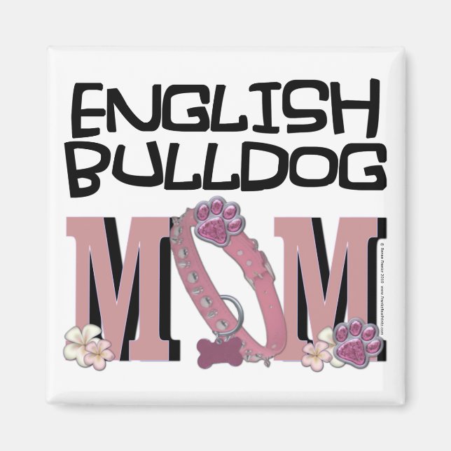 Aimant Bulldog MOM anglais (Devant)