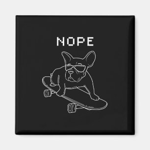 Aimant Bulldog Nope À cheval Un Cool De Skateboard French