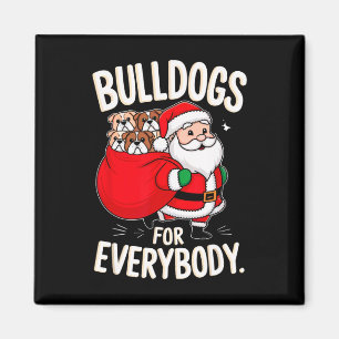 Aimant Bulldog Pour Tout Le Monde Drôle Noël Père Noël