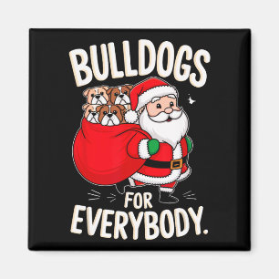 Aimant Bulldog Pour Tout Le Monde Drôle Père Noël Noël 1