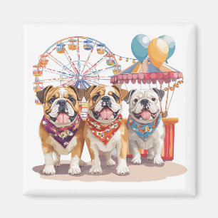 Aimant Bulldogs Anglais À Un Carnaval