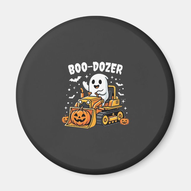 Aimant Bulldozer fantôme Halloween Boo Dozer_1 (Devant)