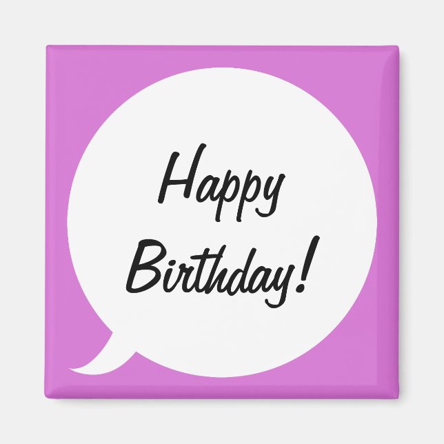 Aimant Bulle vocale orchidée (Devant)