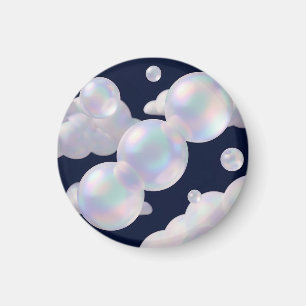 Aimant Bulles de Savon Iridescentes Flottantes Bleu Nuit 