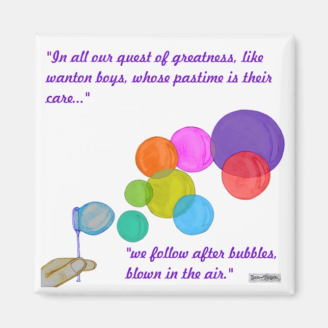 Aimant Bulles soufflantes (Arc-en-ciel) (Devant)