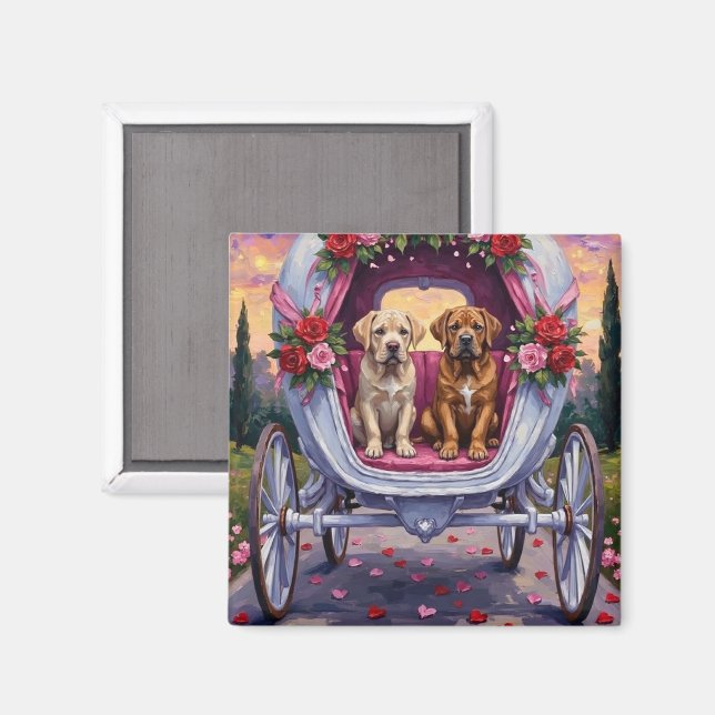 Aimant Bullmastiff Saint-Valentin  (Recto/Verso)