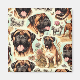 Aimant Bullmastiff vintage sans chaîne