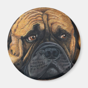 Aimant Bullmastiff Waiting - Art de race de chien