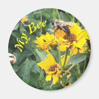 Aimant Bumblebee pollinise une fleur jaune