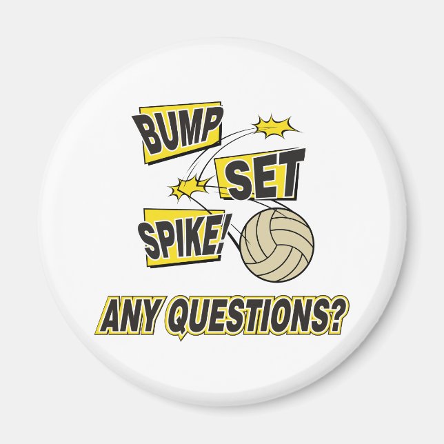 Aimant Bump Set Spike Volleyball cadeau (Devant)